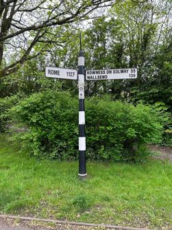 coastal path sign irish sea to north sea