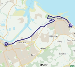 middlesbrough to redcar via coast path