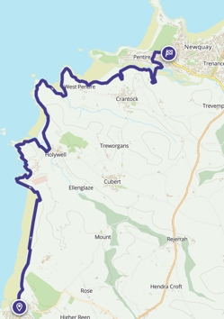 Perranporth to Newquay via coast path