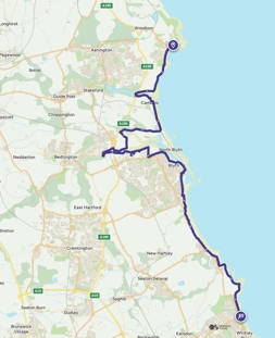 Ashington to Whitley bay by coast path