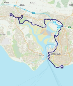 Fareham to portsmouth via coast path