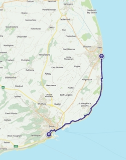 Deal to Dover by footpath